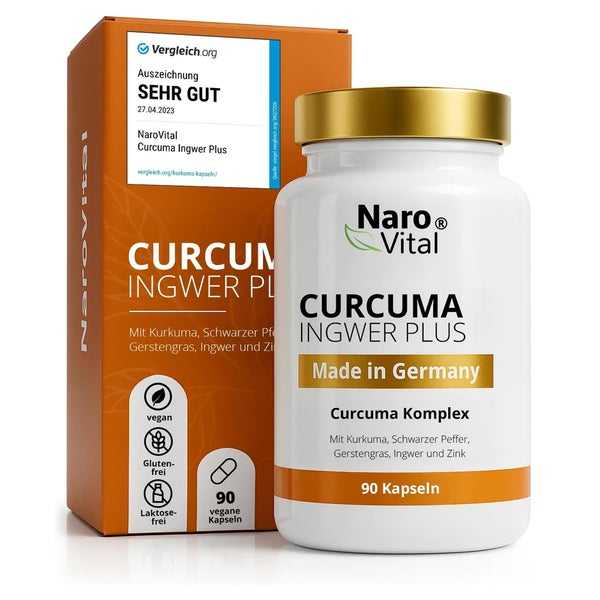 Curcuma Ingwer Plus |  Kurkuma Kapseln hochdosiert 90 St