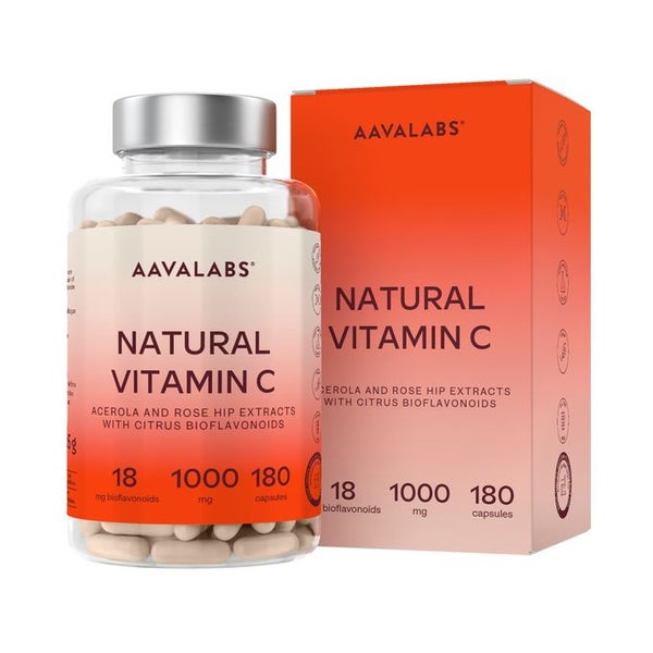 Aavalabs Vitamin C 1000 mg Acerola & Hagebutte 180 Kapseln 180 St