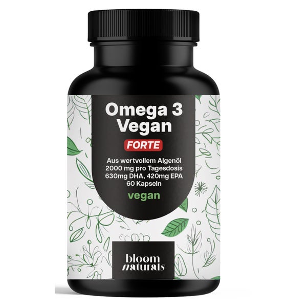 Omega 3 Forte Vegan - 60 Kapseln - Bloom Naturals 60 St