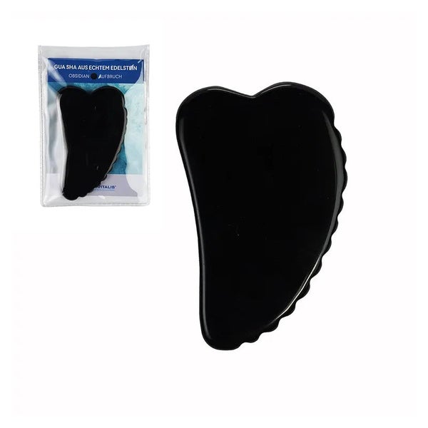 Gua Sha Obsidian mit Zähnchen 1 St