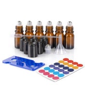 Rollon Flaschen Glas 5ml Anti UV Pipette Massage Braun 5ml X 1 St