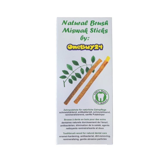 OneBuy24 Miswak mit Mineralien und Gipskristallen 5 St