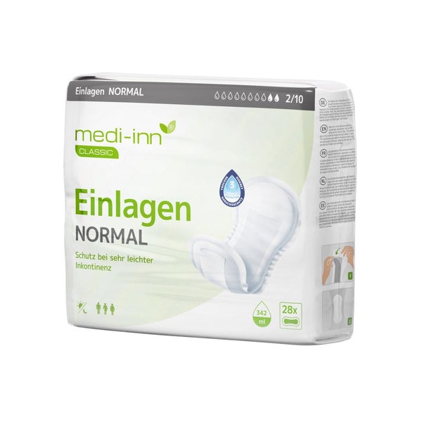 Medi-Inn Inkontinenz-Einlagen NORMAL, 2 Tropfen, Unisex-Passform, weiß 28 St