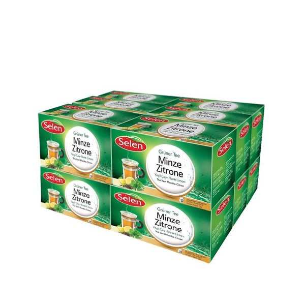 SELEN Grüner Tee Minze-Zitrone - 12 Packungen 432 g