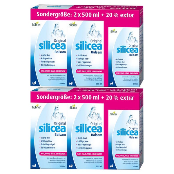 Hübner Silicea Balsam 4x500ml + 2x200ml Gratis