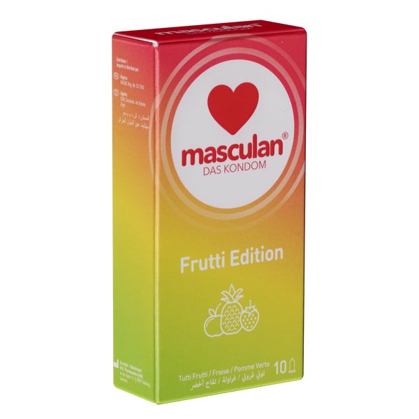 «Frutti Edition»; bunt, fruchtig, 53 mm, befeuchtet (10 Kondome) 10 St