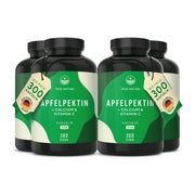 Apfelpektin Kapseln + Calcium & Vit. C - Vegan & Made in DE 1200 St