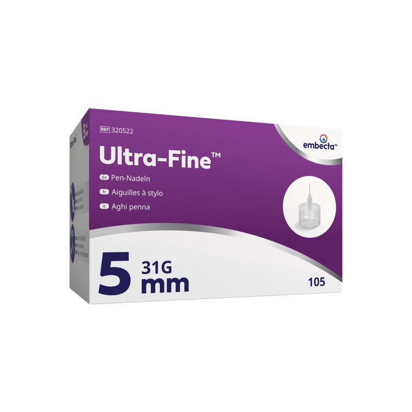 Ultra-Fine 5 mm, 0,25 mm (31G) 105 St
