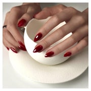 Kunstnägel Press On Acryl Kurz Mandel Full Cover Gel 30 Rot 1 St