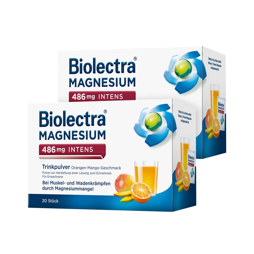 Biolectra® MAGNESIUM 486 mg INTENS Doppelpack 2X20 St