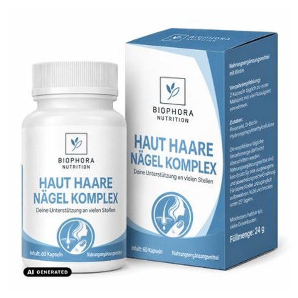 BIOPHORA Haut Haare Nägel Komplex | mit 10.000 µg Biotin 60 St