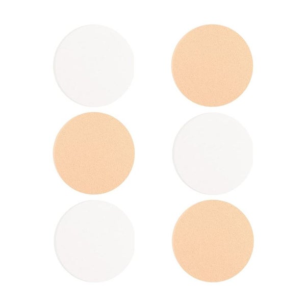 Technique PRO Runde Make-up-Schwämme – Weiß / Beige 1 St