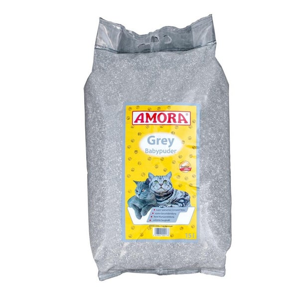 AMORA Katzenstreu Grey Compact 14 kg