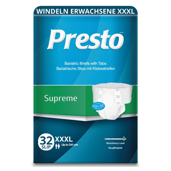 Presto Bariatrische Inkontinenzwindeln XXXL 32 St