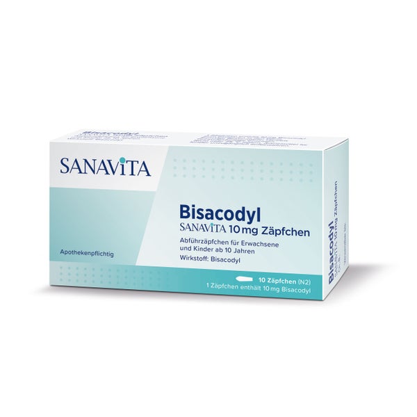 Bisacodyl Sanavita 10 mg Zäpfchen 10 St