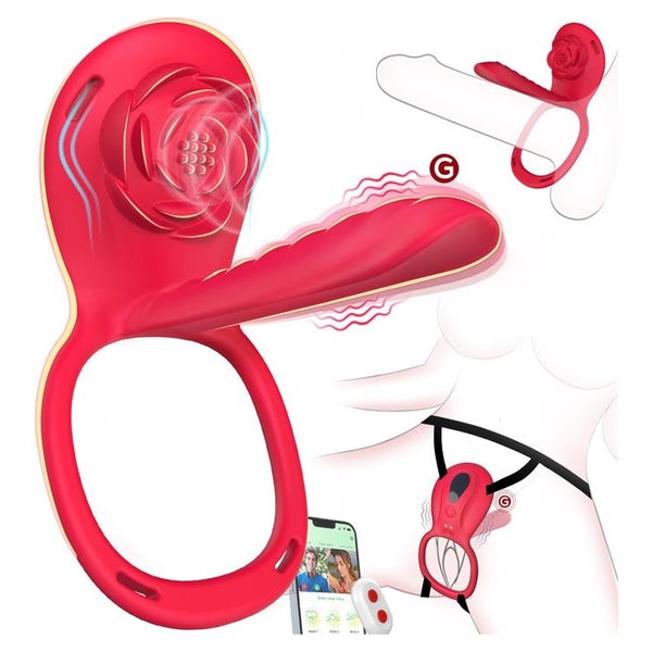 YAWNSHE Penisring Strap on Klitoris G Punkt Vibration 1 St