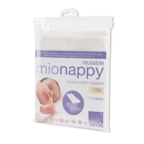 Bambinomio Mionappy wiederverwendbare Stoffwindeln Größe1 bis 7kg 4 St