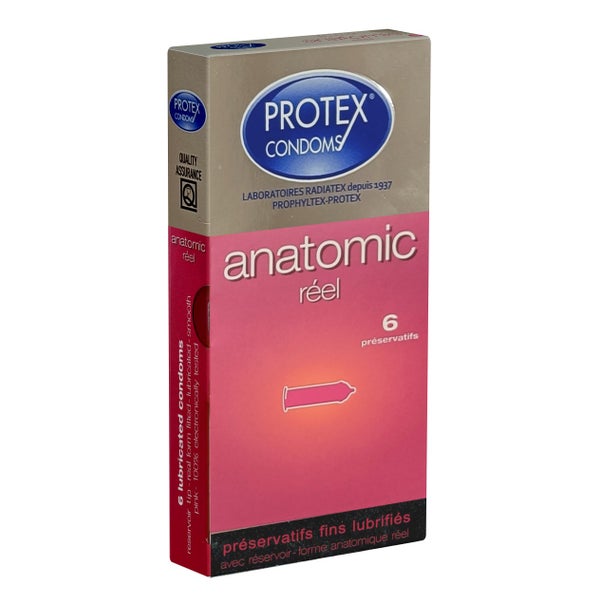 Anatomic Réel konturiert verzögernd 6 Kondome (6 Kondome) 6 St