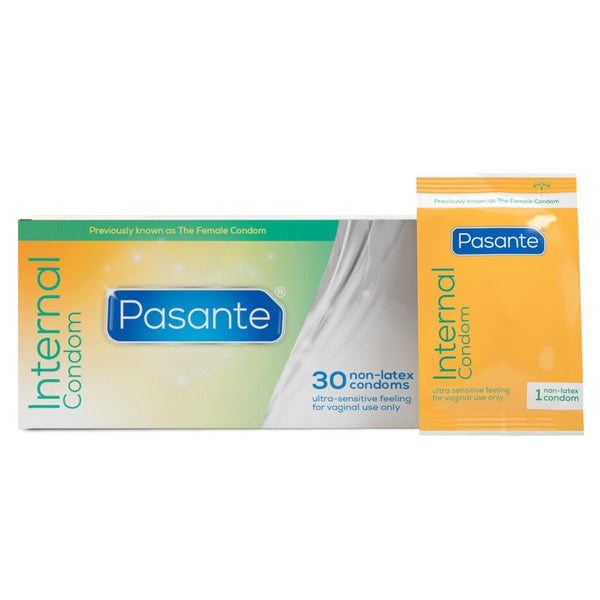 «Internal Condom» – Femidom, 30 Stück, latexfrei, hormonfrei (30 Kondome) 30 St