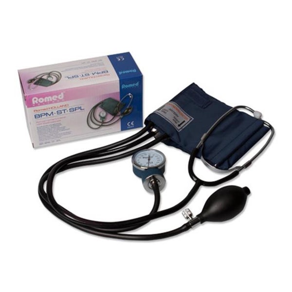 Romed Blutdruckmessgerät + Stethoskop Set mit Tasche
