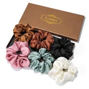 (6 Stück) Seide Haargummis Satin Scrunchies Damen Mädchen 6 1 St