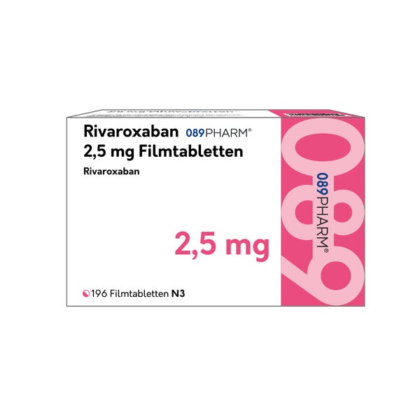 Rivaroxaban 089pharm 2,5 Mg Filmtabletten 196 St
