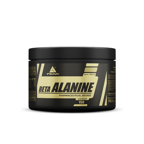 PEAK Beta Alanin - 150 Kapseln I Aminosäure I Muskeltraining I Muskelausdauer I zur täglichen Einnahme I Pre Workout I hochdosiert 143 g