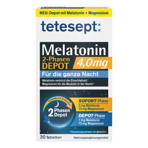 tetesept Melatonin 2-Phasen Depot 4,0 mg | 30 Tabletten