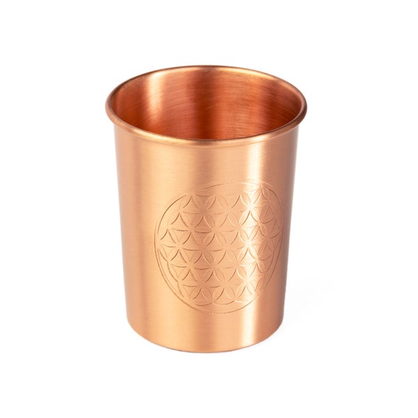 bodhi Kupferbecher, 2er Set, 250 ml Blume des Lebens 2 St
