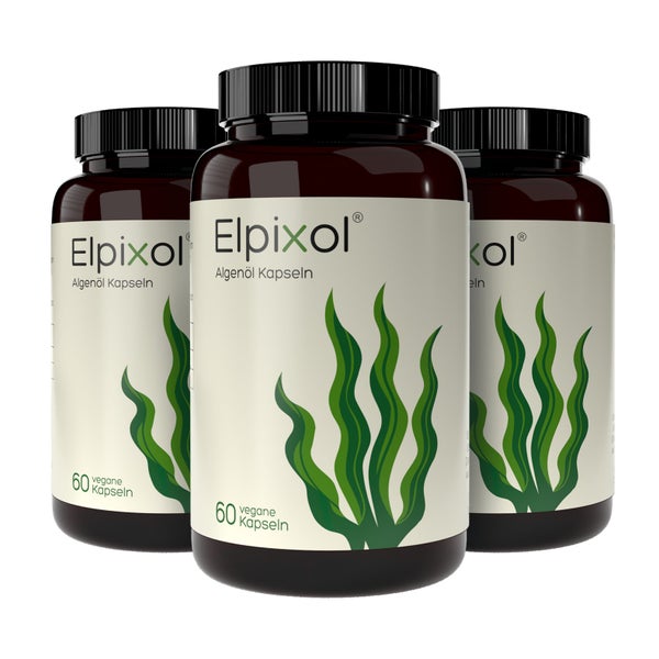 Elpixol® Algenöl 1000mg Kapseln mit EPA+DHA - Omega-3 - vegan 3x60 St