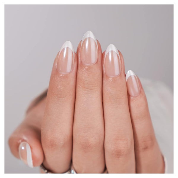 Nägel Press On French Tip Weiß Mandel Medium 30 Softgel A-Cl 1 St
