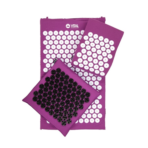bodhi Vital Akupressur-DELUXE-Set aubergine SOFT 1 St