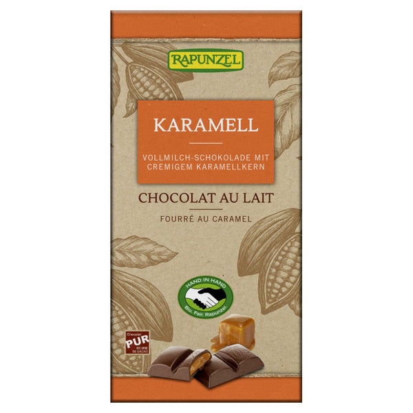 Rapunzel - Vollmilch Schokolade mit Karamellfüllung 100 g