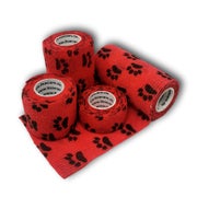 Produktabbildung: LisaCare Kohäsive Bandagen - 2,5cm-10cm - Pfote Rot 4 St