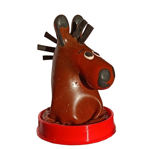 Scherzkondom «Hengst»: Handbemaltes Design, latex (1 Stück) 1 St