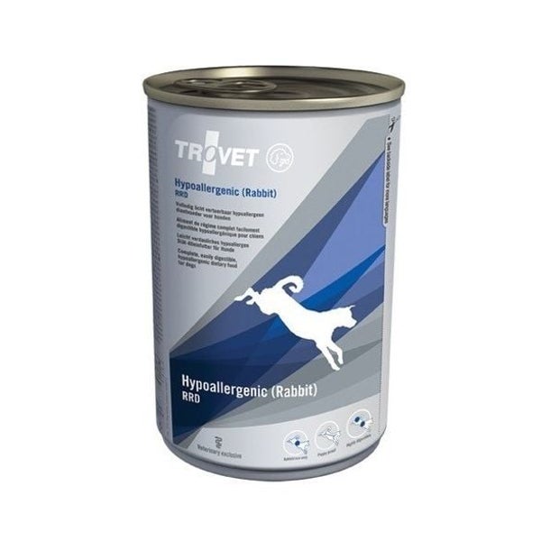 TROVET Hypoallergenic Rabbit RRD Nassfutter für Hunde mit Kaninchen 0,4 kg