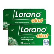 Produktabbildung: Lorano® akut Antiallergikum Doppelpack 2X20 St