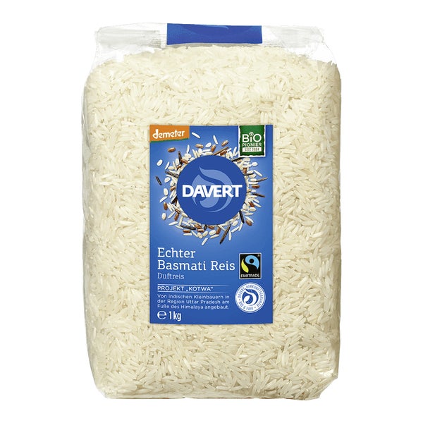 Davert - Echter Basmati Reis, weiß FAIRTRADE 1 kg
