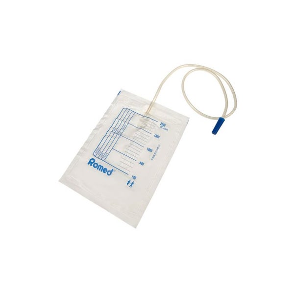 Romed Urinbeutel 2 Liter, 90 cm Schlauch, ohne Ablauf 250 St