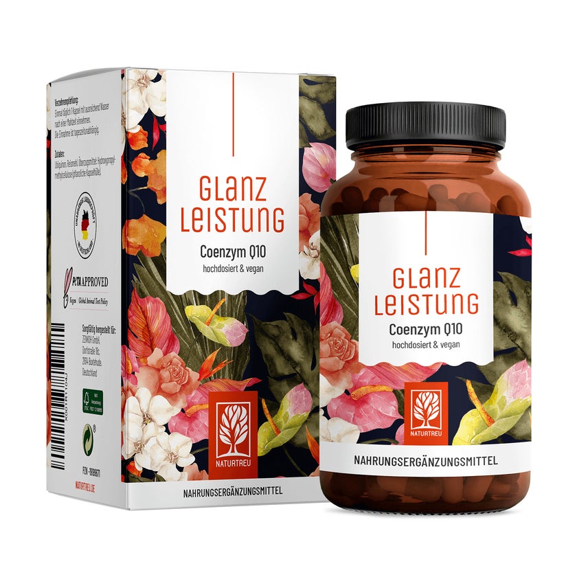 Coenzym Q10 hochdosiert - GLANZLEISTUNG - 270 vegane Kapseln - NATURTREU® 3 x 90 St