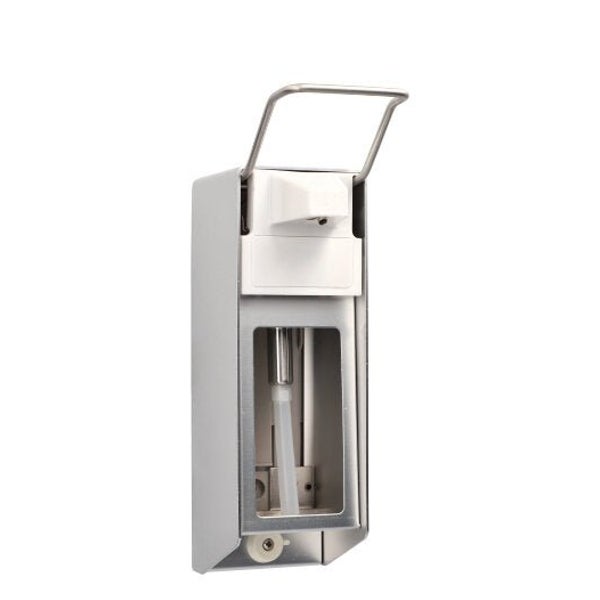 Medi-Inn Wandspender Aluminium, Kurzarmhebel, mit Verschlussblende, für 500 ml Euroflaschen 10 St