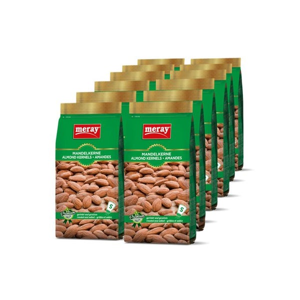 MERAY Mandelkerne Geröstet & Gesalzen  - 12 Packungen 1800 g