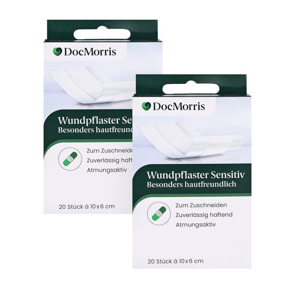 DocMorris Wundpflaster Sensitiv Duo 2X20 St