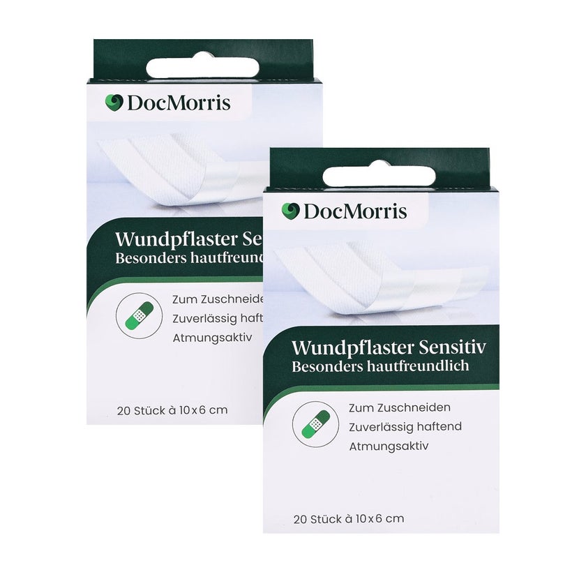 DocMorris Wundpflaster Sensitiv Duo 2X20 St