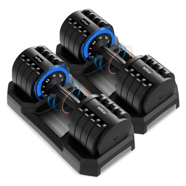 DH FitLife 2er-Set 10-in-1 Verstellbare Hantel 4-25kg