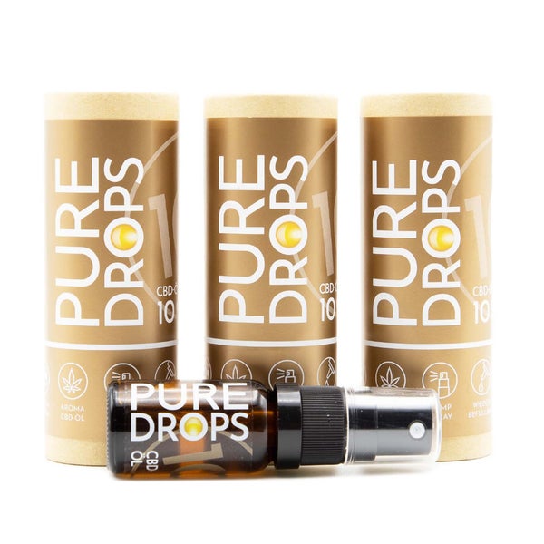 PURE  DROPS CBD-ÖL 10 % Bundle Vollspektrum aus Österreich 30 ml