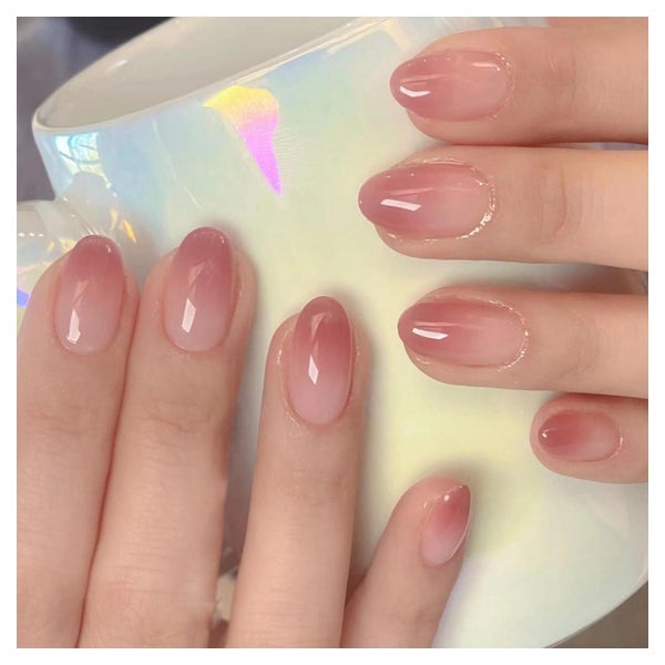 Künstliche Nägel 24 Stück Pink Mandel Aufklebbar 11pink&amp; 1 St