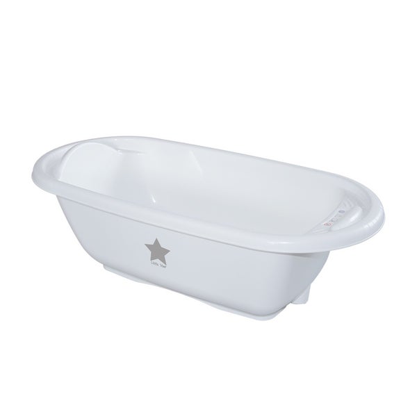 Baby - Badewanne mit Stöpsel "Little Star" mit Sternaufkleber ergonomisch geformt 1 St