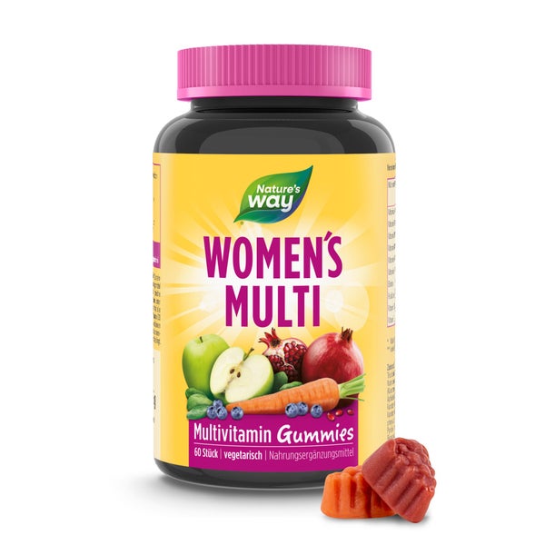 Women's Multi Gummies I A-Z Multivitamin für Frauen I 15 Vitamine & Mineralstoffe I Beeren-Geschm... 60 St