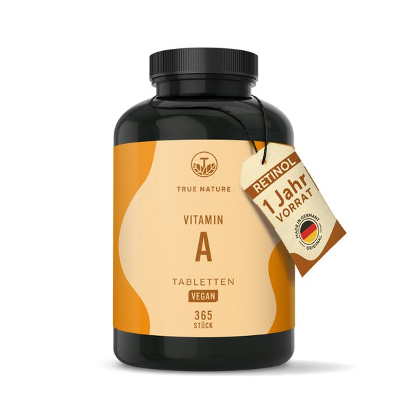 Vitamin A Tabletten, Augenvitamine - 1 Jahr Vorrat, Vegan 365 St
